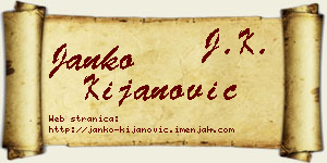 Janko Kijanović vizit kartica
